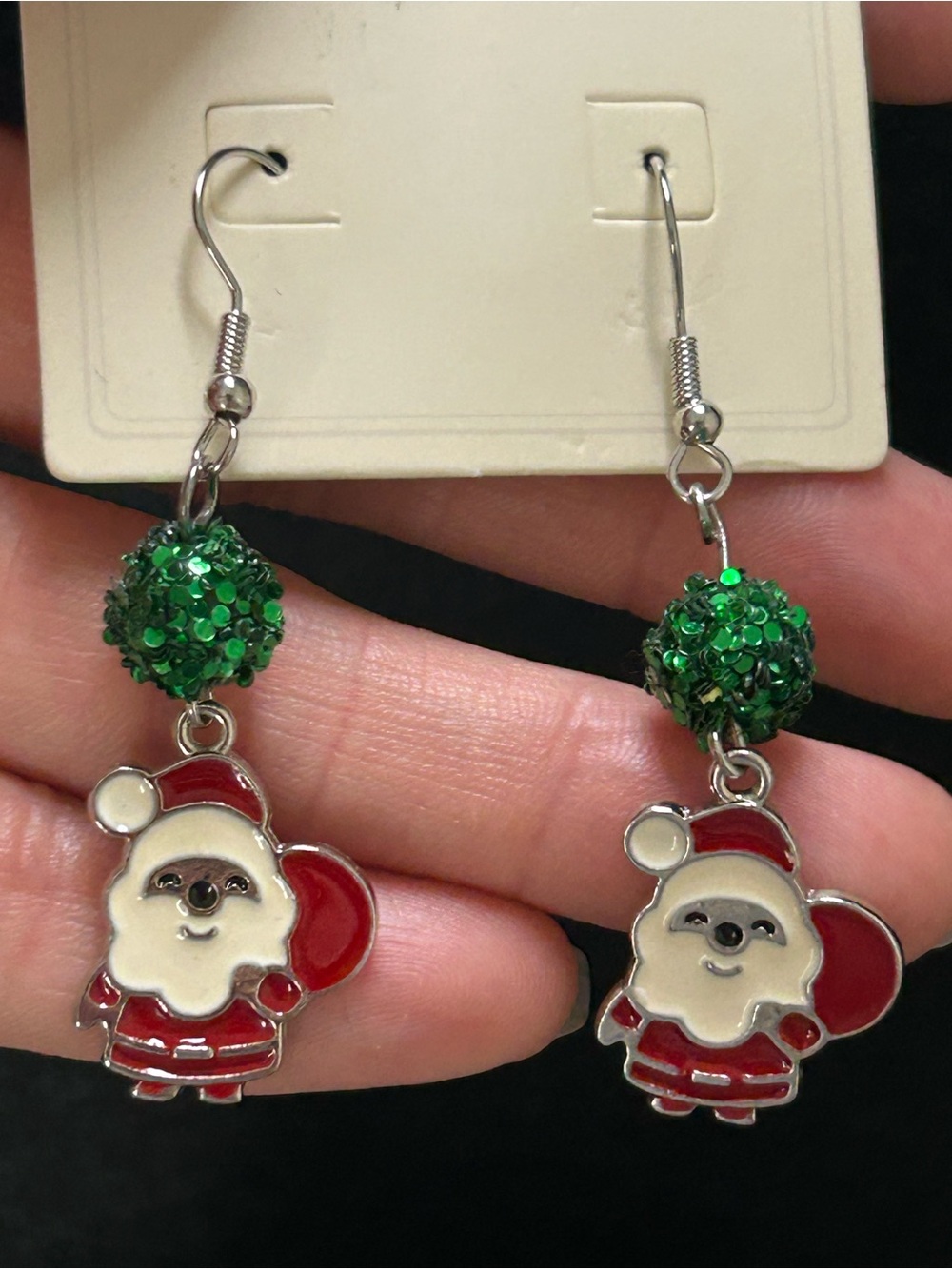 Avon Red Berry Cluster Earrings with Green Leaves - Picture 6 of 8